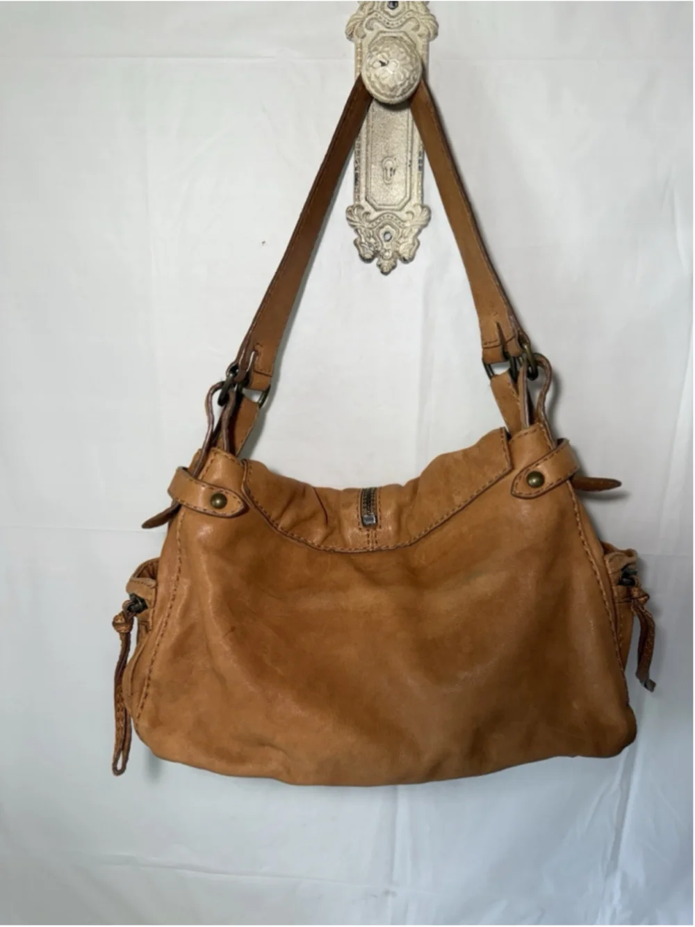 KOOBA Slouchy Leather Hobo Shoulder Bag Boho Large
